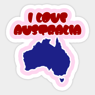 Australia Day - I Love Australia Sticker